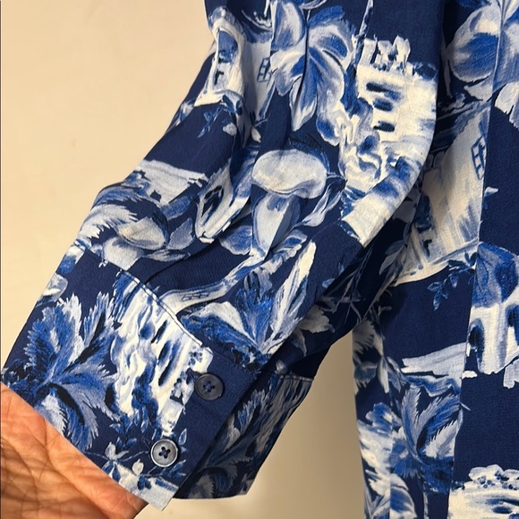 Loft Women’s Top Shirt Blouse V-Neck Short Sleeves Size Xtra Large - Picture 11 of 13